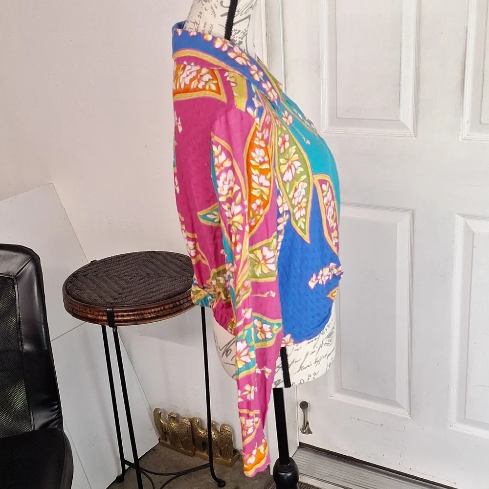Haute Hippie Long Sleeve Boho Blouse V Neck Women Small - Picture 6 of 6